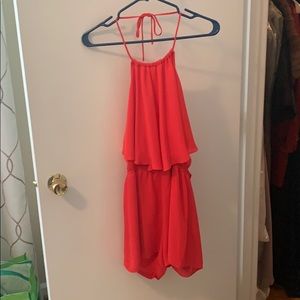 Coral Pink Romper